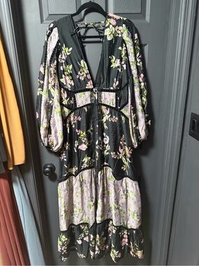 blue belted midi dress Sweetheart Neckline Blue Floral Midi Dress - All Dresses